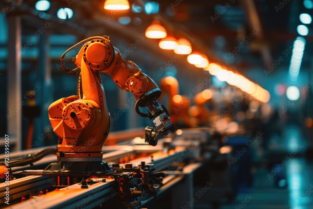Poster robotic automation boosts productivity reliability and repeatability.