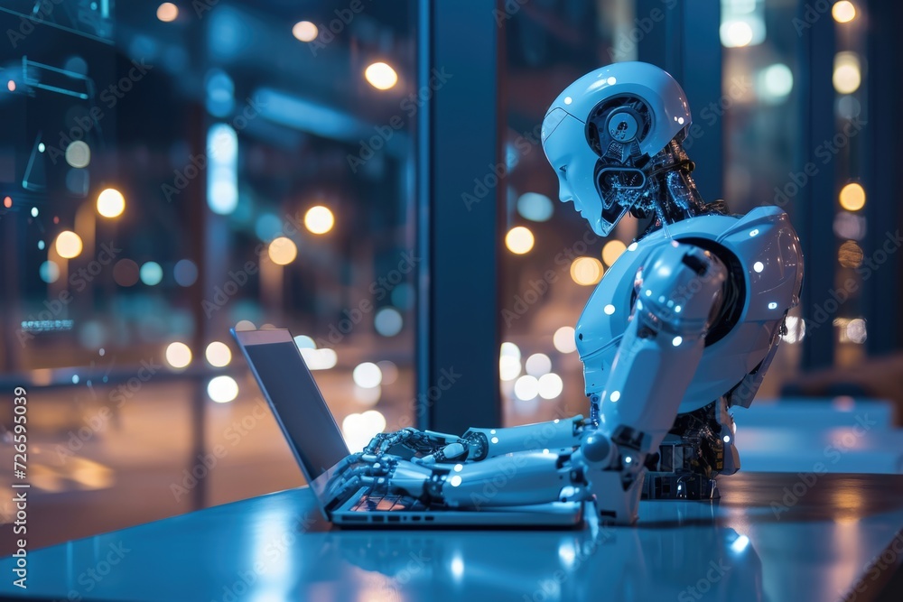 Poster rpa technology automates business tasks with ai for digital transformation.
