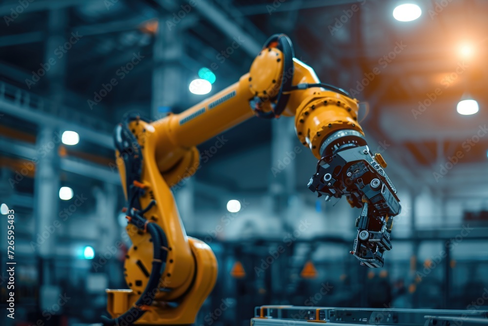 Poster smart robot arm systems for warehouse and factory automation.