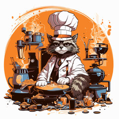 The Caffeine Culinary Artist! Laugh along with this adventurous raccoon as it experiments with coffee flavors and techniques