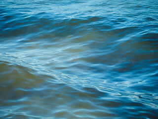 Small, calm waves in the ocean