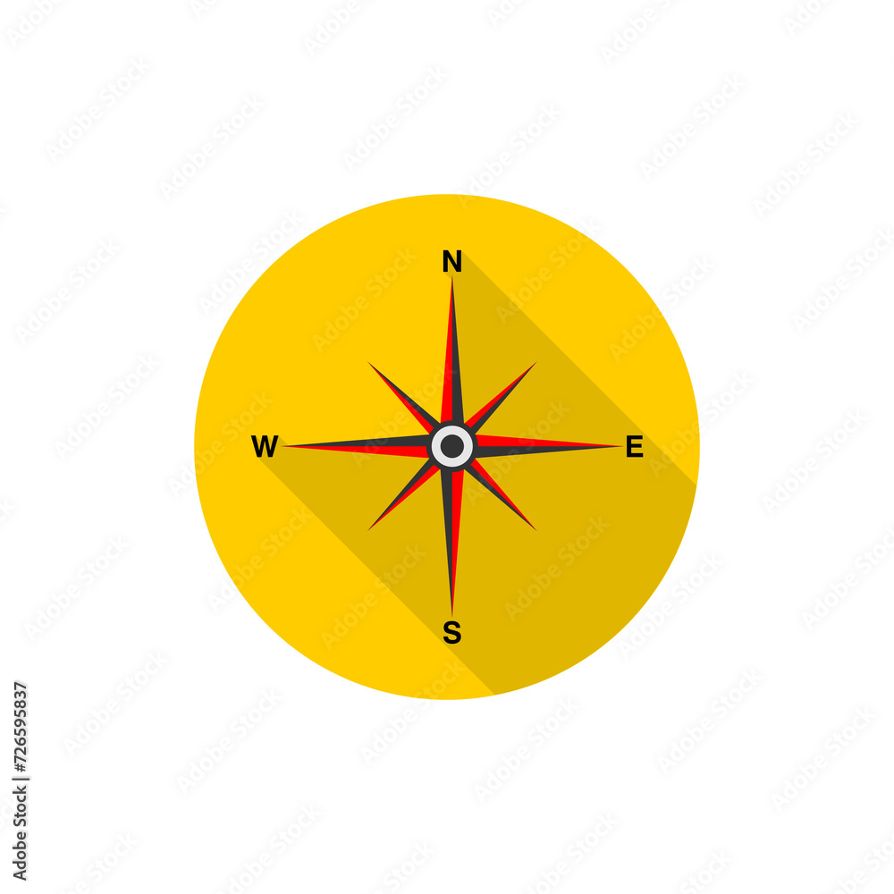 Poster compass icon isolated on transparent background