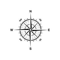 Compass icon isolated on transparent background