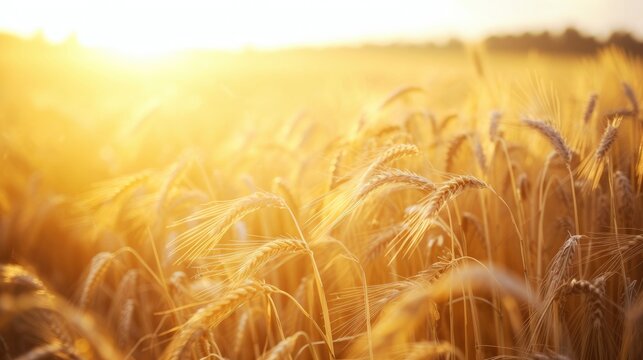  A Field of Wheat Swaying in the Breeze Under the Warm Afternoon Sun, Crafting a Picture of Rural Tranquility.