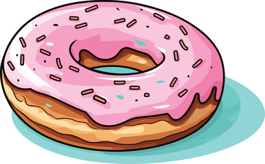 tasty donut vector illustration