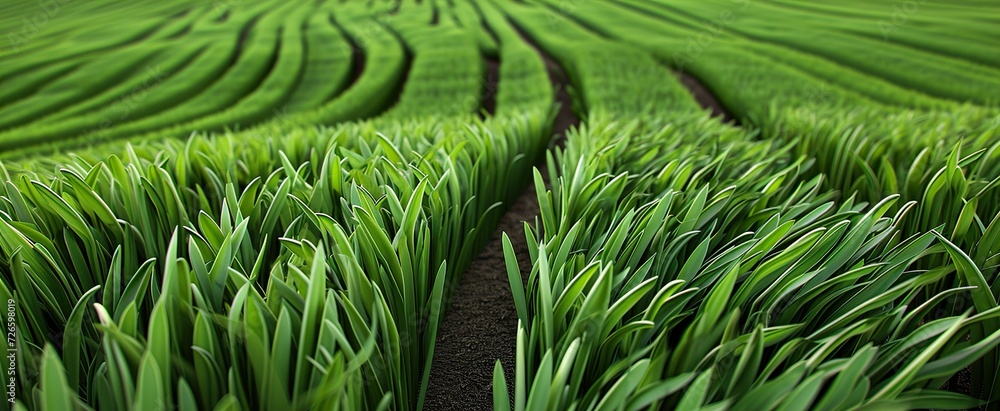 Canvas Prints green rice field