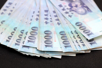 Taiwan dollar money. 1000 New Taiwan dollars