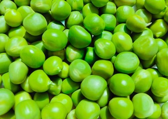 Green peas heap pisum pulse legume whole raw pea vegetable food seeds pisum sativum pod hari matar image stock photo  - obrazy, fototapety, plakaty