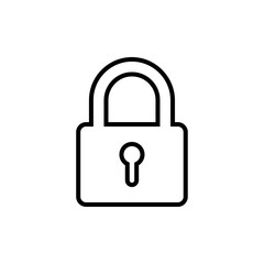 Lock icon outline