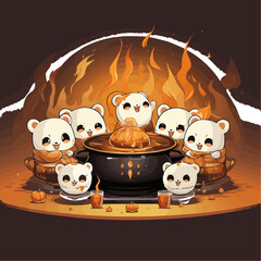 The Caffeine Pandemonium! Giggle at the adorable chaos and comedic mishaps of pandas in their quest for coffee perfection