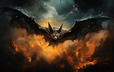 The Fiery Descent of the Dark Bat
