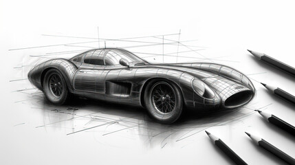 From classic to modern, each stroke embodies speed and innovation. Explore the fusion of ink and technology, creating dynamic sketches that capture the essence of luxury and performance.