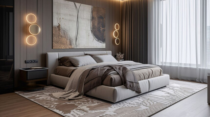 Modern Luxury Bedroom Interior with Elegant Decor