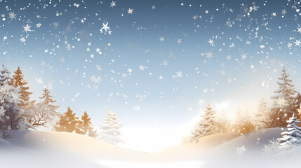 Holiday decorative border, festive background with festive star decoration