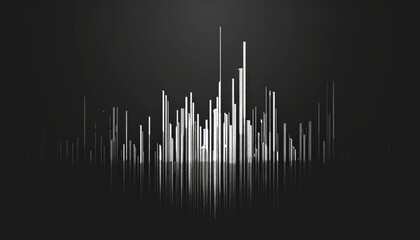 Abstract black and white music equaliser backgdround