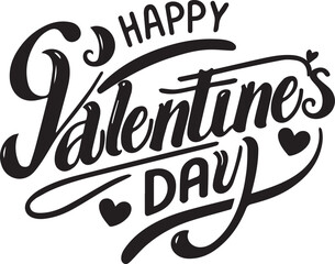 The Best Happy Valentines Day Typography, Calligraphy, Vector, T-shirt Design.