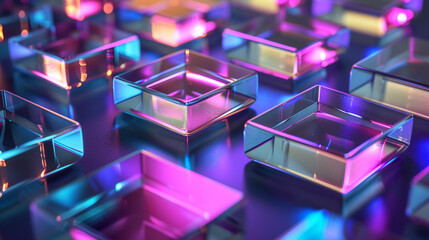 Obraz premium Glass squares abstract backgroound. 