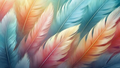 Fototapeta na wymiar colorful feathers background