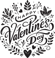 The Best Happy Valentines Day Typography, Calligraphy, Vector, T-shirt Design.