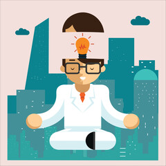 leadership and teamwork concept. business with good ideas it's like having a rocket aimed at the high.