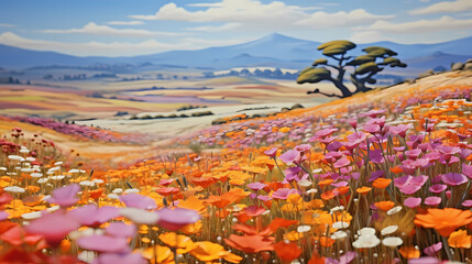 Colorful floral seamless pattern