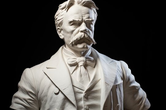 Friedrich Nietzsche marble sculpture