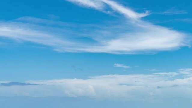 快晴の空01　雲　タイムラプス　青空　自然　 Beautiful sky, clouds, timelapse, blue sky, nature, overseas,tourist,Resorts