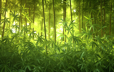 bamboo forest and sunlight