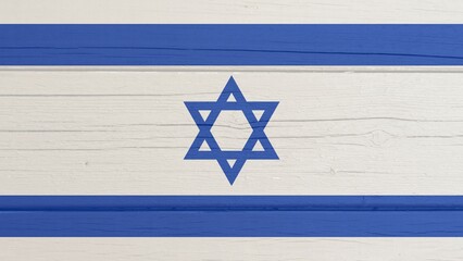 Wooden planks Israel national country flag vector