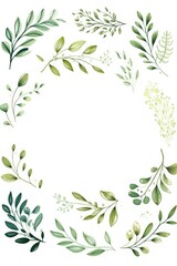 A wreath made of green leaves and branches. Can be used for various occasions and decorations