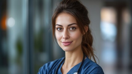 Modern Medical Education Concept. Portrait Of Smiling Female Doctor