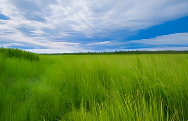 Fototapeta premium 北海道にある大草原