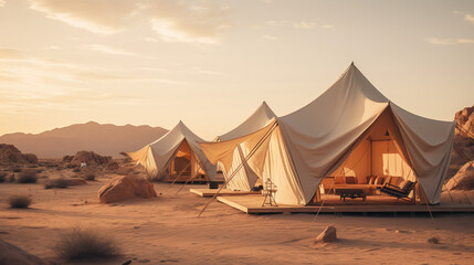 Accommodation in the middle of the desert that is close to the nature of the desert.
