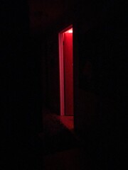 Red light in doorway
