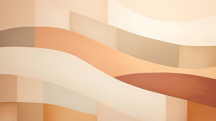 Abstract background Warm Neutrals, muted tones, harmonious shapes, and subtle colors, visually stunning and emotionally resonant visual display Ai Generative