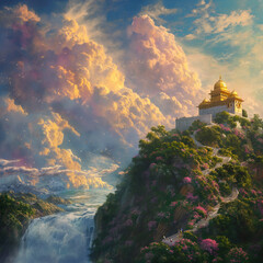 castle in the mountains