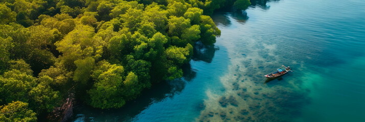 mangroves and sustainable fishing practices, highlighting the role of ecosystems in climate resilience and carbon sequestration