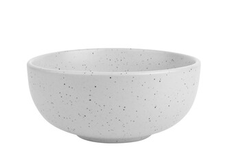 Ceramic Stoneware White Speckled bowl on transparent png