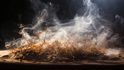 Abstract light incense smoke  texture background.