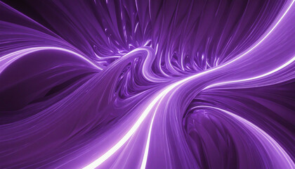 Fototapeta premium Violet Fractal Waves - wonderful graphic - wall paper, logo, banner