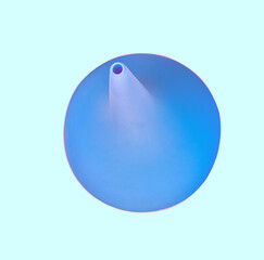 Medical pear rubber blue enema Isolated on white background. enema for cleaning intestines and...