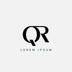 Letter QR and RQ monogram initial logo, geometric, modern, gradient, grid logo