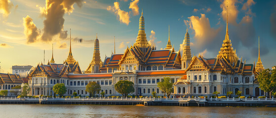 Wat Phra Kaew temple in Thailand.