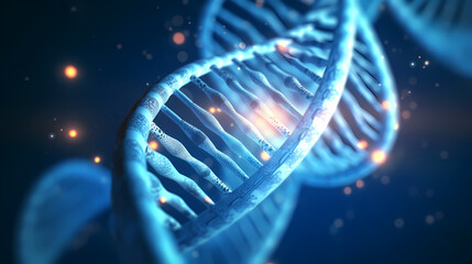 Helix DNA polygonal wireframe molecule helix, medical concept background