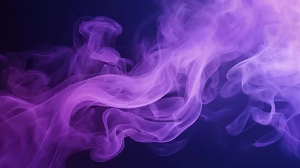 Foto op Canvas Abstract blue and purple smoke background. cloud, a soft Smoke cloudy wave texture background. © Pha