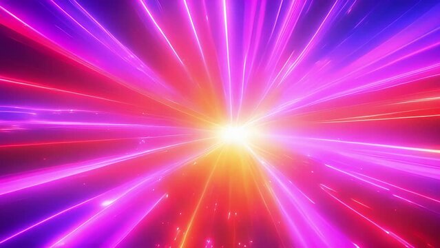 Glowing bursts of light and explosive motion collide in a vibrant and dynamic display. Abstract motion background