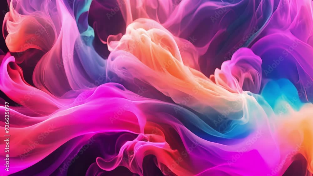 Aufkleber a surreal symphony of smoke and color swirling and dancing in perfect harmony. abstract motion backg