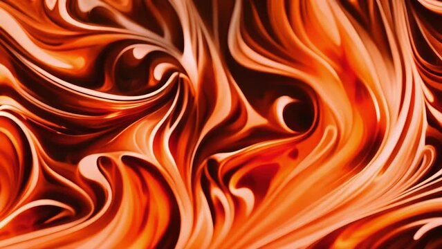 Smooth and fluid streams of fire intertwining and overlapping in a mesmerizing pattern Abstract motion background