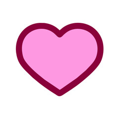 Heart icon. Love sign. Valentine day symbol. Flat design style.