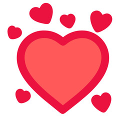 Heart icon. Love sign. Valentine day symbol. Flat design style.